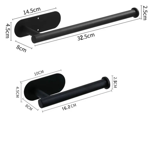 Support Papier Toilette Adhésif Inox 2PCS Mural Salle de Bain - La Boutique Des Toilettes 