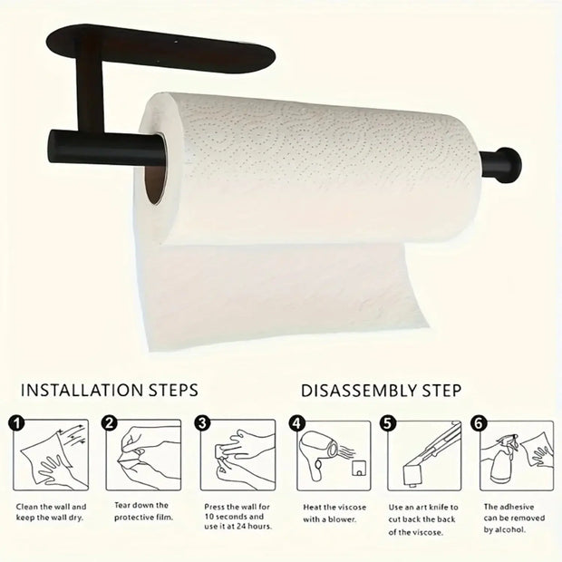 Porte-Papier Toilette Adhésif Argenté Sans Perçage - La Boutique Des Toilettes 