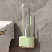 Brosse WC murale 4-en-1, nettoyage sans angle, vert clair - La Boutique Des Toilettes 