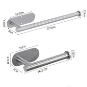 Support Papier Toilette Adhésif Inox 2PCS Mural Salle de Bain - La Boutique Des Toilettes 