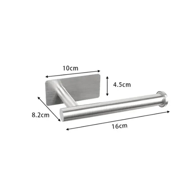 Support Papier Toilette Argent Auto-Adhésif Sans Vis - La Boutique Des Toilettes 