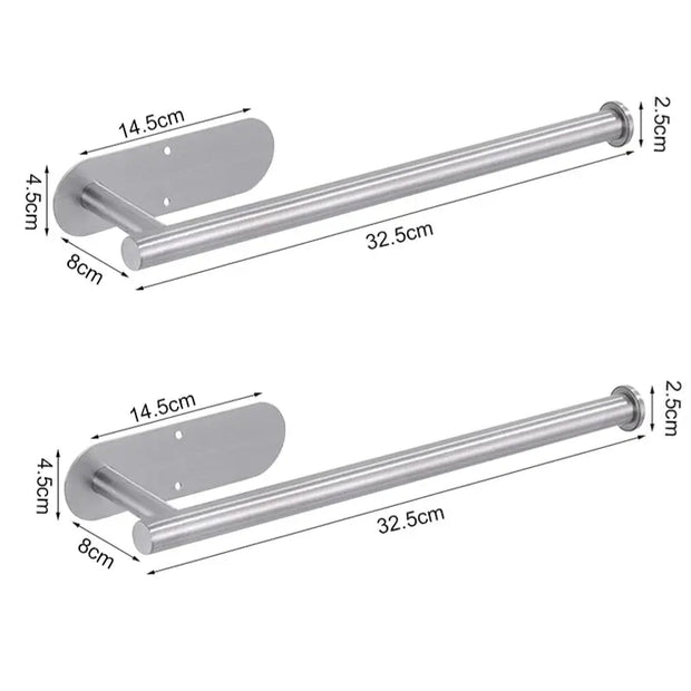 Support Papier Toilette Adhésif Inox Lot de 2 Sans Perçage - La Boutique Des Toilettes 