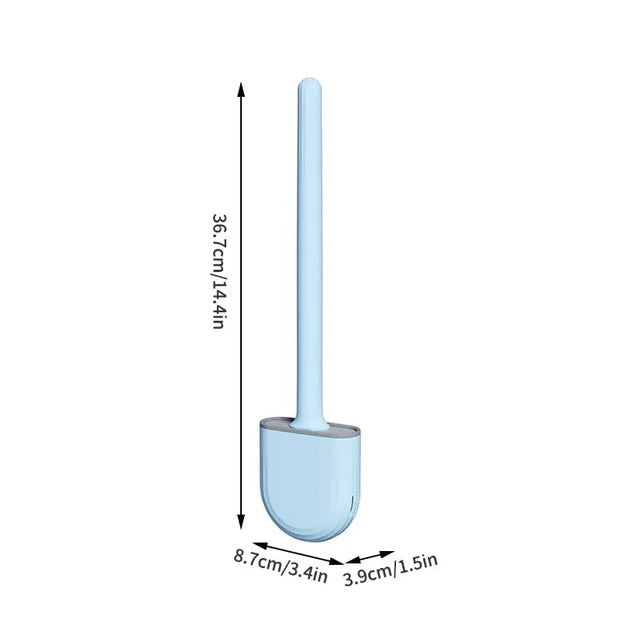 Brosse wc murale à long manche silicone blanc - La Boutique Des Toilettes 