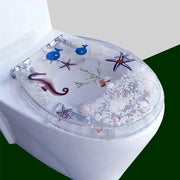 Abattant WC universel en résine transparent motif hippocampe - La Boutique Des Toilettes 