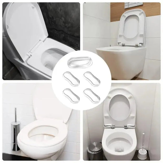 Pads Adhésifs Transparents Amortisseurs pour Abattant WC - La Boutique Des Toilettes 