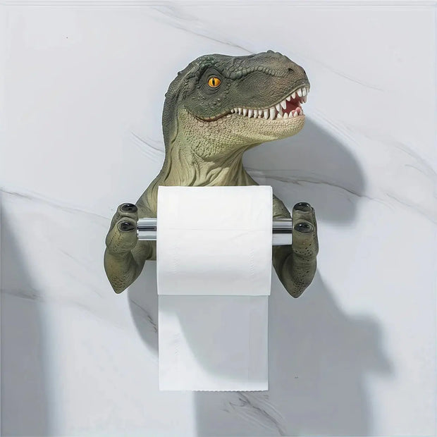 Porte-Papier Toilette Dinosaure Mural Tyrannosaure Amusant - La Boutique Des Toilettes 
