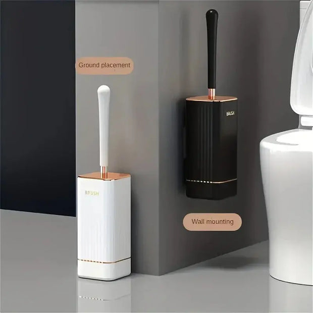Brosse WC murale 360° en silicone noire - La Boutique Des Toilettes 
