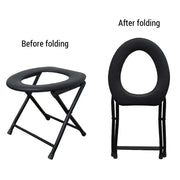 Siège WC Pliable Noir Portable pour Voyage et Camping - La Boutique Des Toilettes 