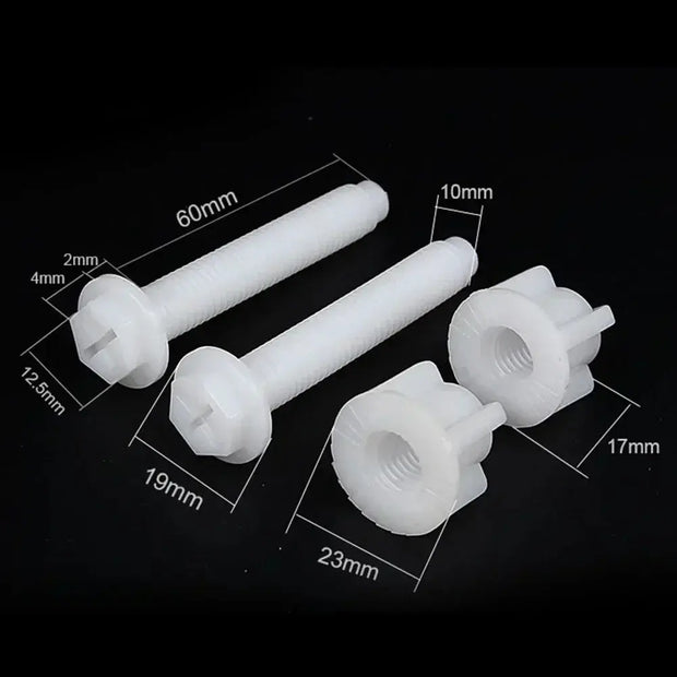 Kit Fixation Abattant WC Universel 2 Pièces Plastique - La Boutique Des Toilettes 