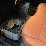 Toilette de camping pliable portable grise pour extérieur