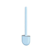 Brosse WC murale en silicone bleu avec long manche - La Boutique Des Toilettes 