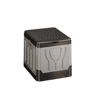 Toilette de camping pliable portable grise pour extérieur