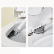 Brosse toilettes suspendue silicone manche long orange - La Boutique Des Toilettes 