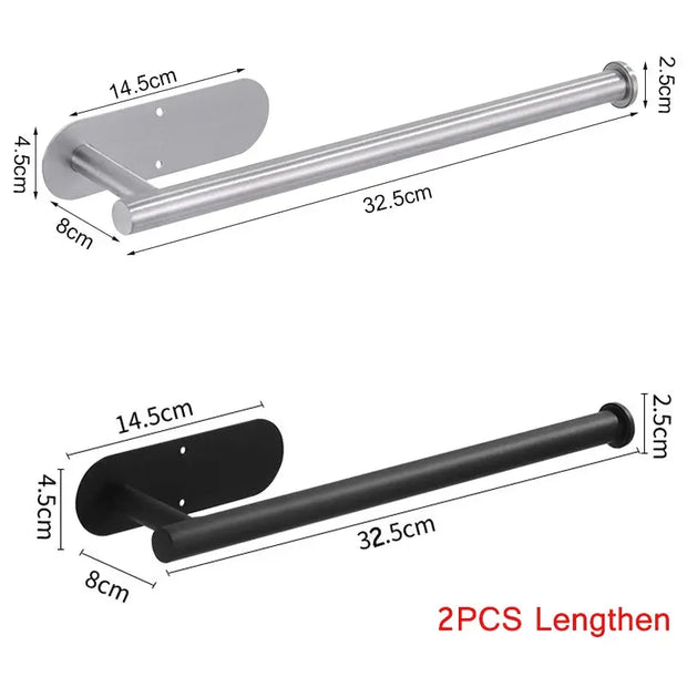 Support Papier Toilette Adhésif Inox Lot de 2 Sans Perçage - La Boutique Des Toilettes 