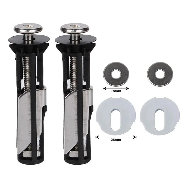 Kit Fixation Siège WC 2 Pièces Acier Inoxydable - La Boutique Des Toilettes 