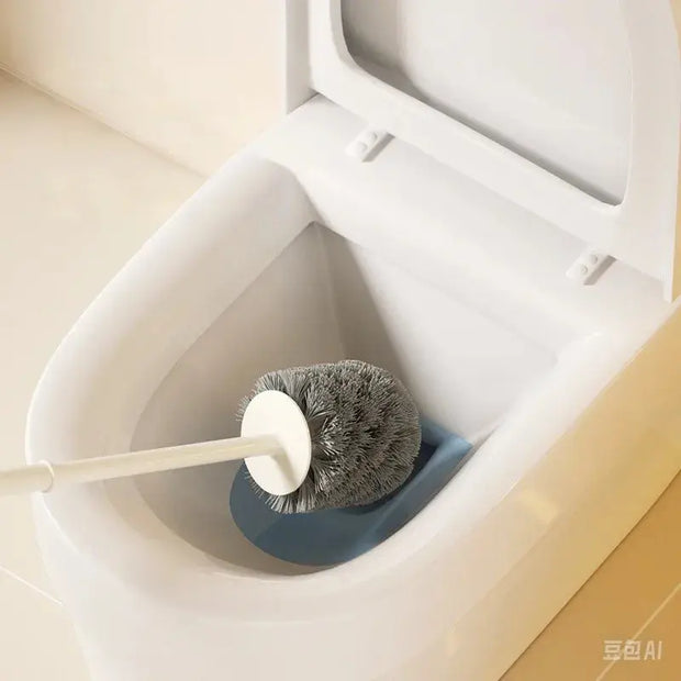 Brosse WC blanche avec support pour nettoyage efficace - La Boutique Des Toilettes 