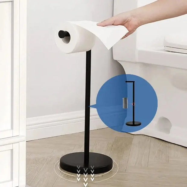 Support Papier Toilette Autoportant Acier Inoxydable Argenté - La Boutique Des Toilettes 