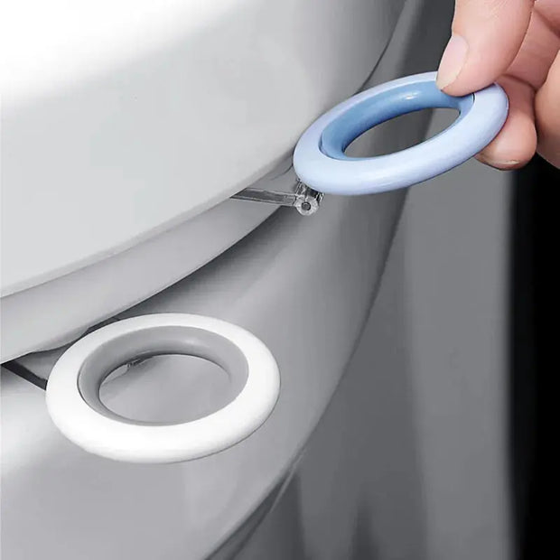 Lève-Abattant WC Multifonction Blanc et Gris Hygiénique - La Boutique Des Toilettes 