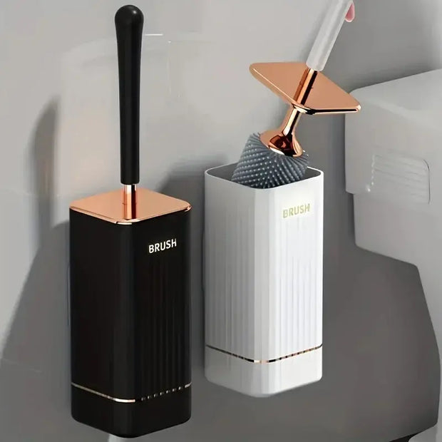 Brosse WC murale 360° en silicone noire - La Boutique Des Toilettes 
