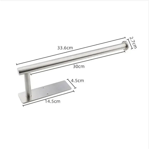 Support Papier Toilette Argenté Sans Perçage Inox Toilettes - La Boutique Des Toilettes 