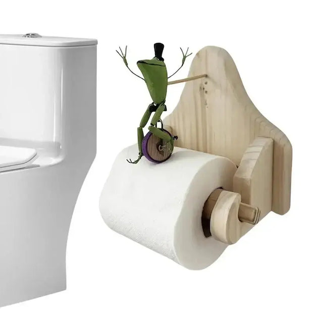 Porte-Papier Toilette Grenouille Vélo Déco WC Originale - La Boutique Des Toilettes 