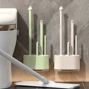 Brosse WC murale avec support - Vert foncé, nettoyage complet - La Boutique Des Toilettes 