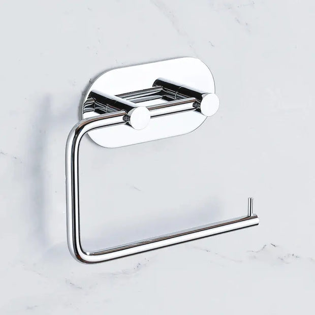 Porte-Papier Toilette Adhésif Chrome Sans Perçage - La Boutique Des Toilettes 