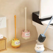 Brosse WC avec base et manche long bleu en plastique - La Boutique Des Toilettes 