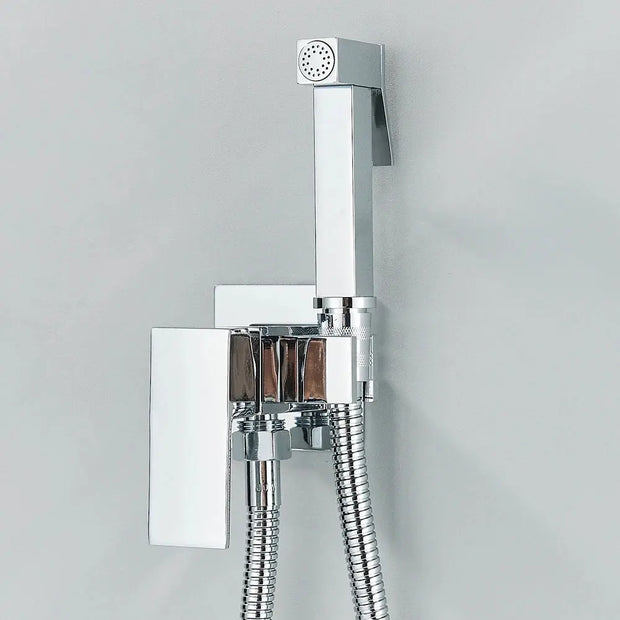 Douchette Chrome Hygiénique Toilettes Eau Chaude/Froide - La Boutique Des Toilettes 