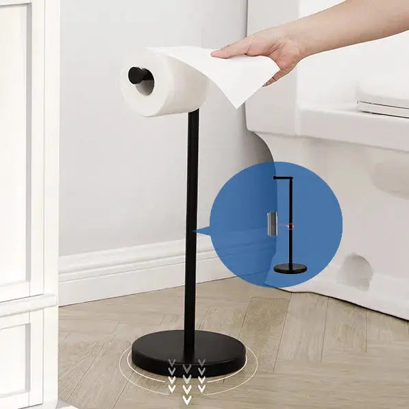 Support Papier Toilette Autoportant Acier Inoxydable Argenté - La Boutique Des Toilettes 