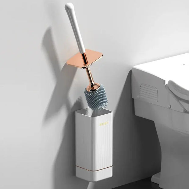 Brosse WC murale 360° silicone blanche - La Boutique Des Toilettes 