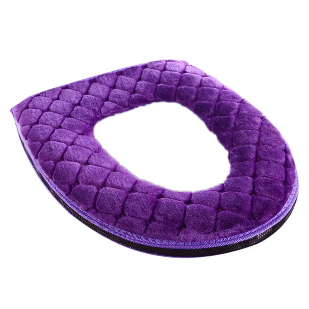 Coussin de Cuvette WC Gris Doux Lavable 37x44cm - La Boutique Des Toilettes 
