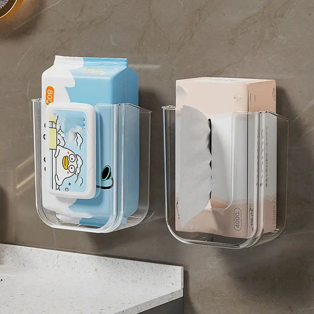 Support Papier Toilette Transparent Sans Perçage Étanche - La Boutique Des Toilettes 