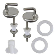 Kit Charnières WC Inox Sans Bruit, 2 Pièces Fixation - La Boutique Des Toilettes 