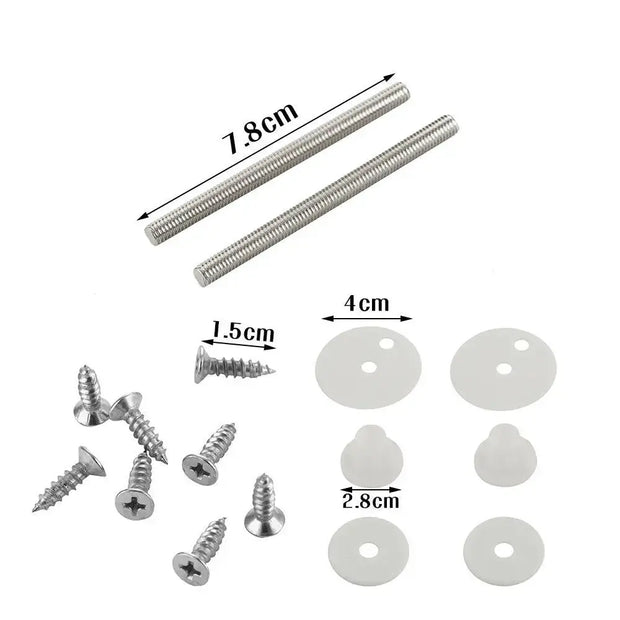 Charnières Inox Universelles 4pcs pour Abattant WC - La Boutique Des Toilettes 