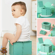 Pot de voyage pliable pour enfant - coloris bleu
