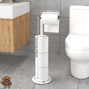 Porte-papier toilette vertical sans percer avec base stable