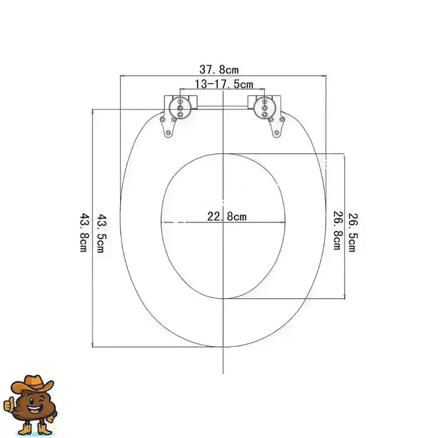 Abattant WC universel bleu paysage en matériau PP