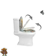 Abattant WC universel bleu paysage en matériau PP