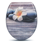 Abattant WC Universel Soft-Close Motif Fleurs - La Boutique Des Toilettes 