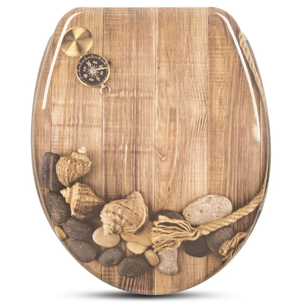 Abattant WC Universel Amorti Fermeture Douce Maritime - La Boutique Des Toilettes 