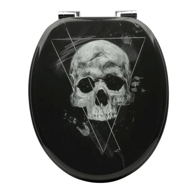 Abattant WC universel à fermeture douce motif tête de mort - La Boutique Des Toilettes 