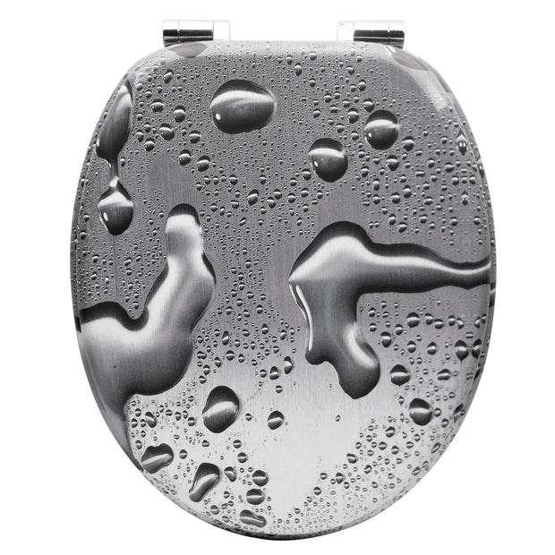 Abattant de toilette universel soft close gris antibactérien - La Boutique Des Toilettes 